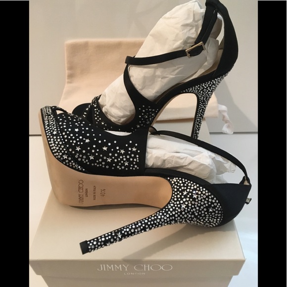 💜SEE VIDEO💜JIMMY CHOO💜Swarovski Crystals & Crystal Stars Sandals - Picture 17 of 17